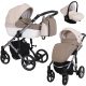 Kunert TIARO Premium 3in1 Multifunktionskinderwagen - Braun/Creme (Graphitgestell)