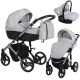 Kunert TIARO Premium 3in1 Multifunktionskinderwagen - Hellgrau (graphitfarbenes Gestell)