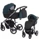 Kunert TIARO Premium 3in1 Multifunktionskinderwagen - Schwarz/Grün (Graphitgestell)