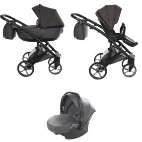   Tako Laret Imperial New ECO-Leder 3in1 Multifunktions-Kinderwagen - Graphit