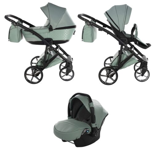 Tako Laret Imperial New ECO-Leder 3in1 Multifunktions-Kinderwagen - Grün
