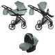 Tako Laret Imperial New ECO-Leder 3in1 Multifunktions-Kinderwagen - Grün