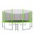 Trampolina ogrodowa SkyRamiz 487cm 16FT dla dzieci Zielony + Akcesoria