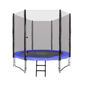   Trampolina ogrodowa SkyRamiz dla dzieci 244cm 8FT Niebieski + Akcesoria