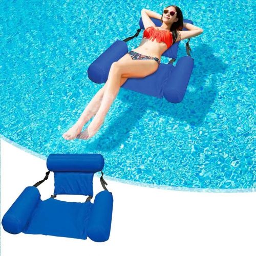 Schwimmender aufblasbarer Wasserschwimmstuhl - Blau