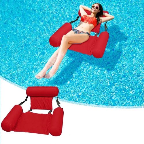 Schwimmender aufblasbarer Wasser-Schwimmstuhl - Rot