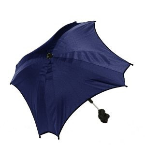 Junama Sonnenschirm - Blau - mit schwarzer Zierleiste