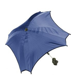 Junama Sonnenschirm - Blau - mit schwarzer Zierleiste