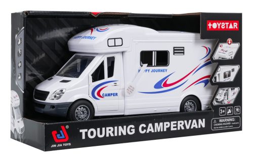 Biały Kamper Funkcją Świateł i Dźwięku