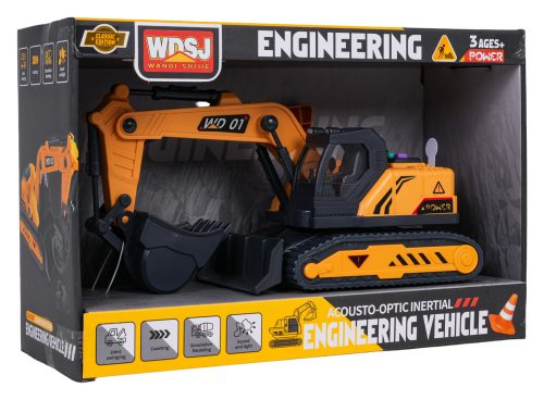 Koparka z Funkcją Dźwięku i Świateł 1:18