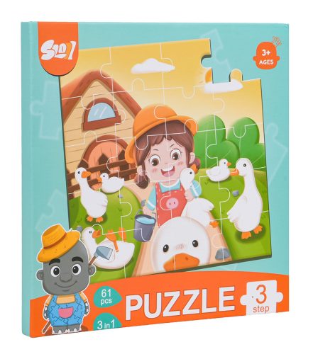 Magnetyczne Puzzle Farma + Książeczka