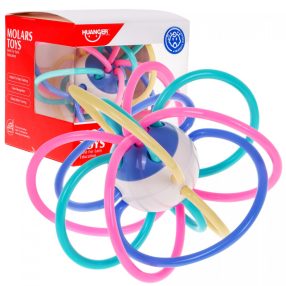   Gryzak Grzechotka 2w1 dla dzieci 0+ Planeta z orbitami Zabawka sensoryczna