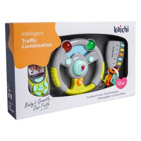   Interaktywny zestaw Kierowcy dla dzieci 3+ Kierownica + Pilot z kluczami + Telefon + Dźwięki Światła