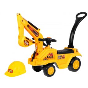   Jeździk Pchacz Koparka dla dzieci + Ruchoma łyżka + Klakson + Schowek Nocnik + Kask