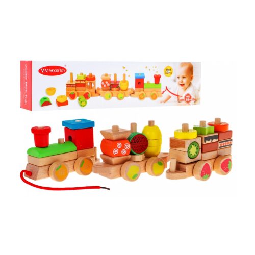 Holzlokomotive für Kinder ab 3 Jahren - Spielzeug 
