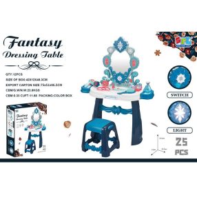   Interaktywna Toaletka Księżniczki dla dzieci 3+ Świecące Gwiazdki + Suszarka z nawiewem + Akcesoria