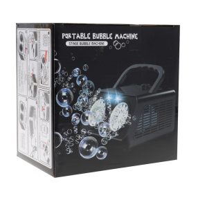   Maszyna Wytwornica do Baniek Mydlanych dla dzieci 3+ i dorosłych + 2 Dysze + Wentylator + Podświetlenie LED + Płyn do baniek