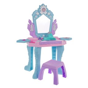   Interaktywna Toaletka Księżniczki dla dzieci 3+ Akcesoria + Suszarka + Magiczne Lustro + Atrapy kosmetyków + Biżuteria