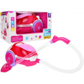   Różowy Odkurzacz dla dzieci 3+ Efekty Świetlne Dźwiękowe + Funkcja wciągania + Styropianowe kuleczki