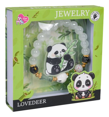 Zestaw Biżuterii Panda Biała Bransoletka