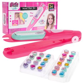   Zestaw do Stylizacji Włosów dla dzieci 5+ Maszynka do ozdabiania włosów + Biżuteria + Spinki + Kreatywna zabawa