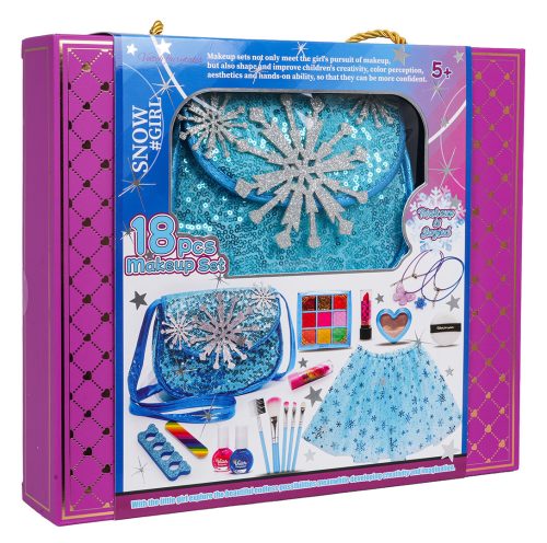 Zestaw do Makijażu + Sukienka Lodowa Niebieska