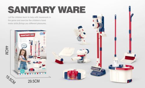 Zestaw do sprzątania 6w1 dla dzieci 3+ Interaktywne AGD odkurzacz robot mop miotła szufelki