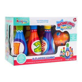   Piankowy zestaw 6 Kręgli z Piłką dla dzieci 3+ Bezpieczna gra w kręgle + Zabawka sportowa