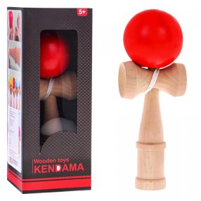   Zręcznościowa gra Kendama dla dzieci 3+ i dorosłych Drewniana zabawka + Czerwona kulka