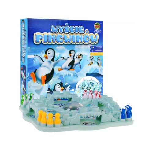 Pinguinrennen für Kinder ab 4 Jahren - Brettspiel 
