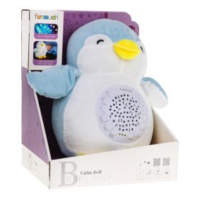   Pingwin uspokajacz 3w1 Projektor pozytywka przytulanka dla niemowląt Zabawka sensoryczna