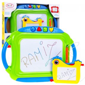   Zestaw 2 Znikopisów dla dzieci 3+ Zmazywalne rysunki + Rysiki + 4 Pieczątki