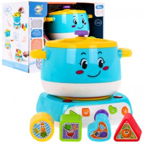   Interaktywna kuchnia 4w1 dla dzieci 18m+ Kuchenka Patelnia Garnek + Sorter