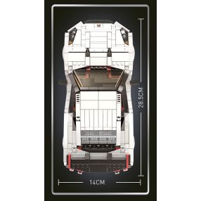 Zestaw Klocków Autko 1034el.Białe