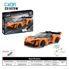   Zestaw 295 Klocków konstrukcyjnych CaDA Autko sportowe Blaze Car dla dzieci 6+ Pilot zdalnej kontroli + Aplikacja