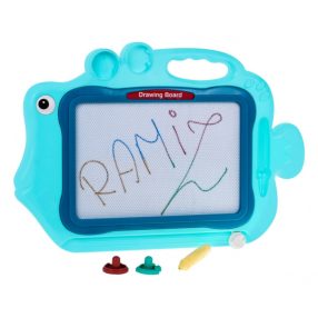   Znikopis Rybka dla dzieci 3+ Niebieski + Kolorowe rysunki + 2 Pieczątki