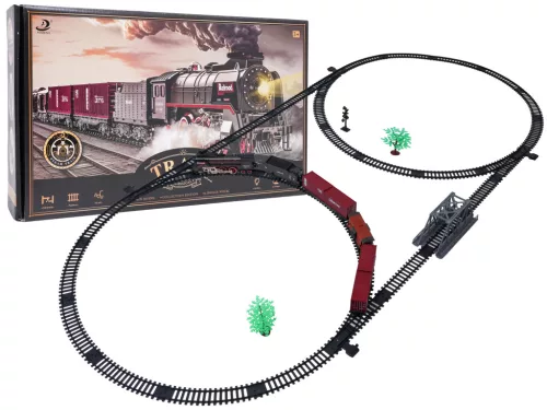 Kolejka Retro z Funkcją Świateł, Dźwięku i Dymu 207cm