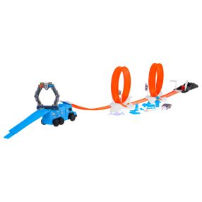   Ekstramalny tor wyścigowy dla dzieci 3+ Autko zmieniające kolor + 2 pętle + wyrzutnia