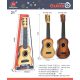 Gitara Klasyczna dla dzieci 3+ Ciemny Brąz Zabawkowy Instrument + 6 Metalowych Strun