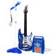 Gitara z akcesoriami dla dzieci 6+ Niebieski zestaw muzyczny Wzmacniacz  + Mikrofon