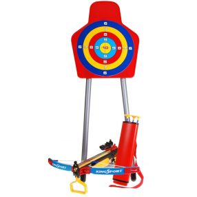   Duża Kusza dla dzieci 3+ Tarcza na stojaku + 3 bełty z przyssawkami + Kołczan