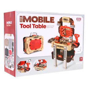   Warsztat z narzędziami dla dzieci 3+ Zestaw majsterkowicza 2w1 czerwony Walizka + stojak