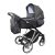 Sojan CAVAX Kinderwagen 3in1 - Schwarz (textil, silberer rahmen)
