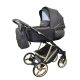Sojan CAVAX Kinderwagen 3in1 - Schwarz (textil, goldrahmen)