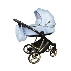 Sojan CAVAX kinderwagen 3in1 - Hellblau (schwarz-goldrahmen)
