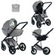 Dada Paradiso Max 500 Hellgrau 3in1 Multifunktions-Kinderwagen