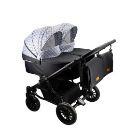 Adbor Duo Lux Zwillingskinderwagen3in1 - graues Muster
