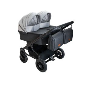 Adbor Duo Lux Zwillingskinderwagen 3in1 - grau