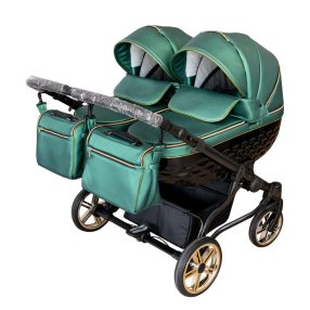 Adbor Duo Lux 3d Zwillingskinderwagen 3in1- grün