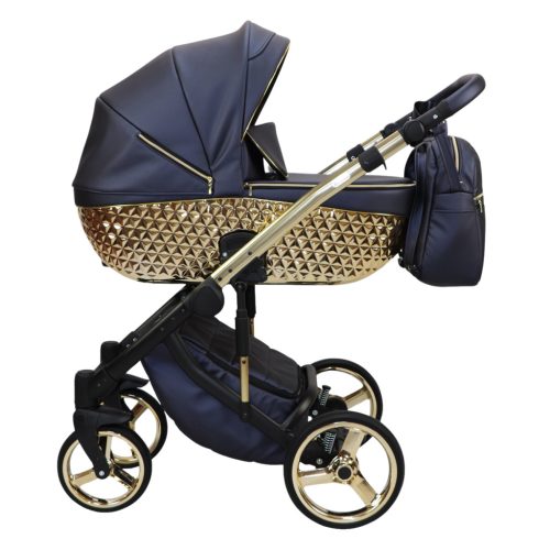 Sojan HAPPY kinderwagen 3in1 - Dunkelblau (schwarz-goldrahmen)